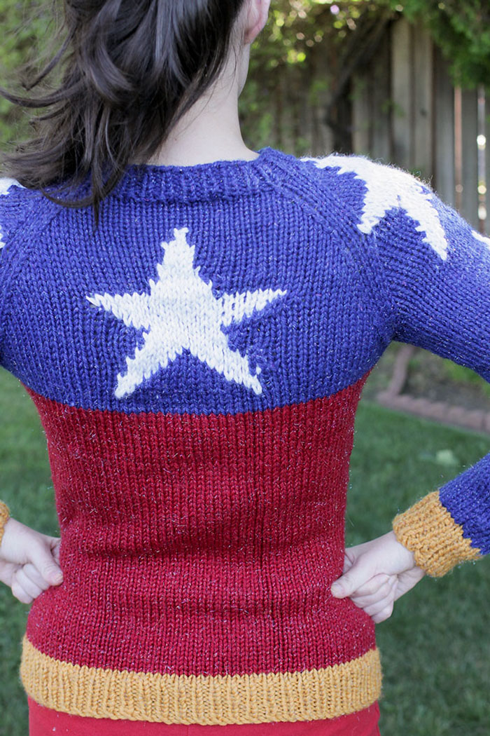Knitted Wonder Woman Sweater That'll Make You Look Super