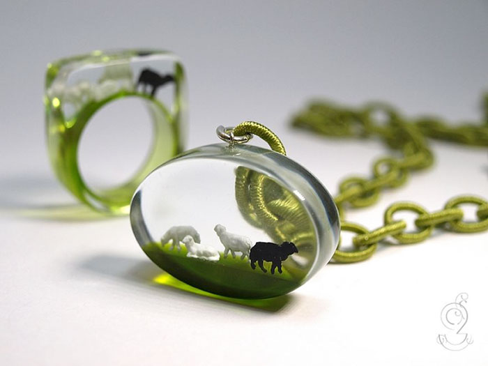 Miniature Scenes Inside Jewelry By Isabell Kiefhaber