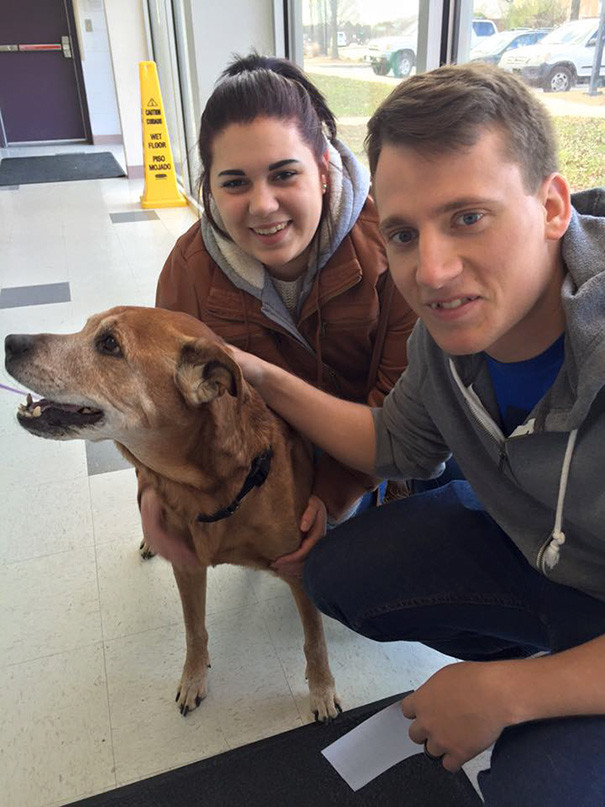 Couple Visits A Shelter To Donate, Leaves With A 17-Year-Old Dog