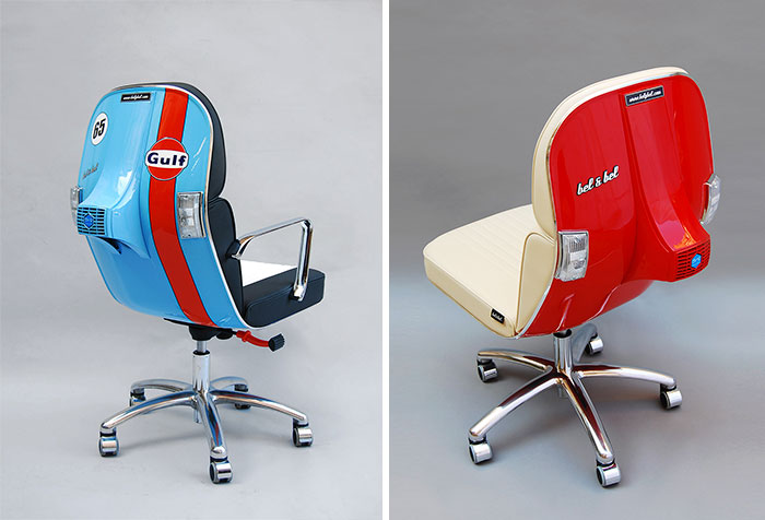 Old Vespas Turned Into Modern Office Chairs