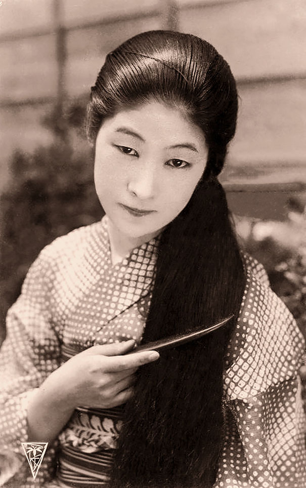 Unknown Japanese Lady With Long Hair