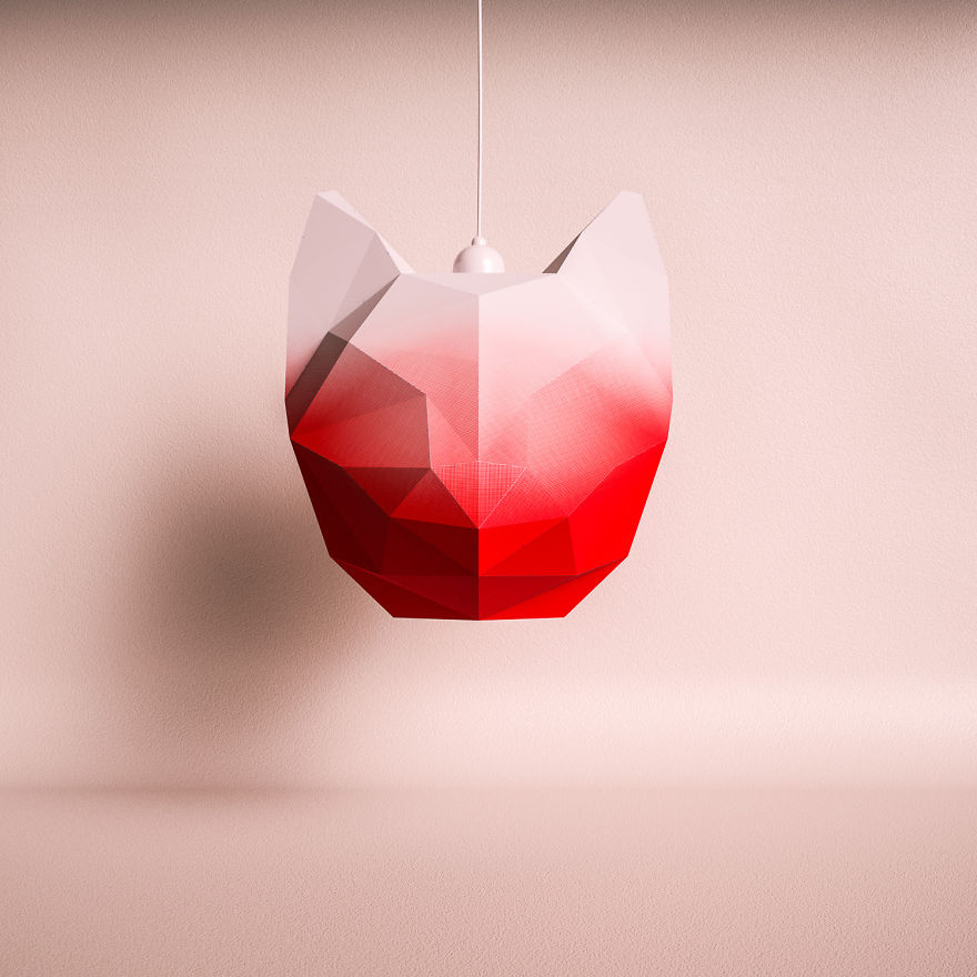 We Create Geometric Animal Lamps That You Can Assemble Yourself