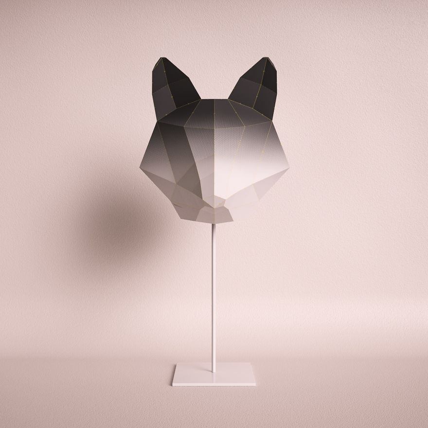 We Create Geometric Animal Lamps That You Can Assemble Yourself