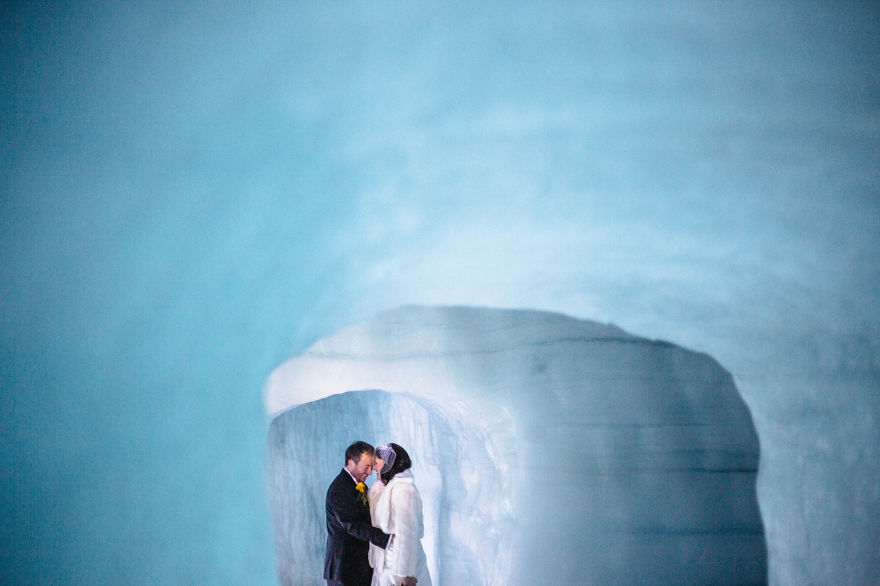 'I Do' Inside A Glacier In Iceland