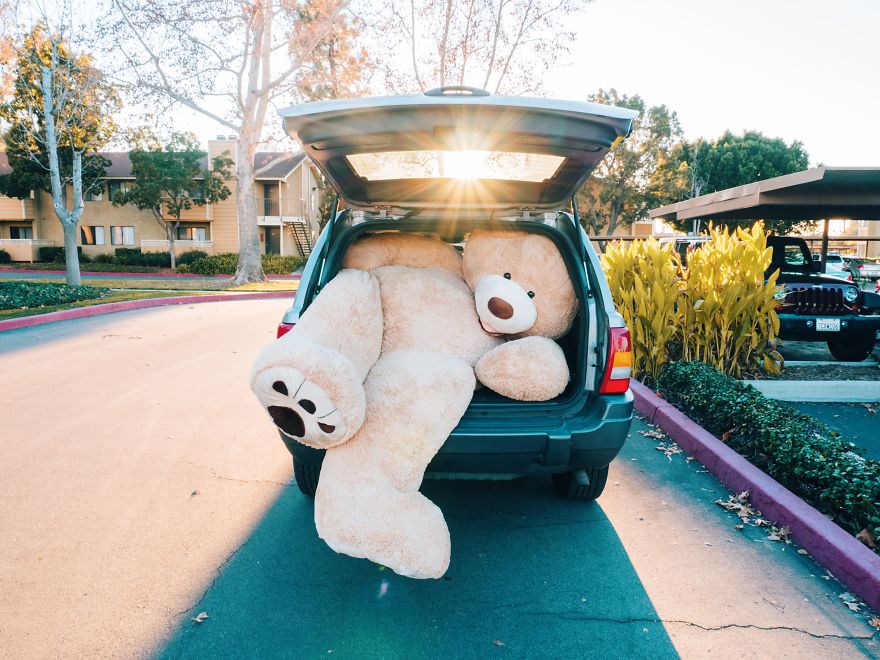 We Took Our Huge Toy Bear On Fun Adventures