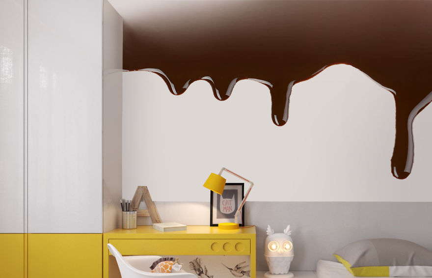 Pixers' Melting Chocolate Wall Decal
