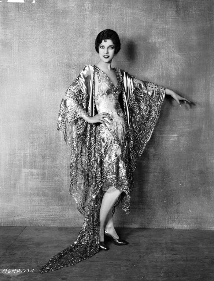 Teenaged American Actress Loretta Young Wearing A 1920s Metallic Lace Evening Dress, 1928
