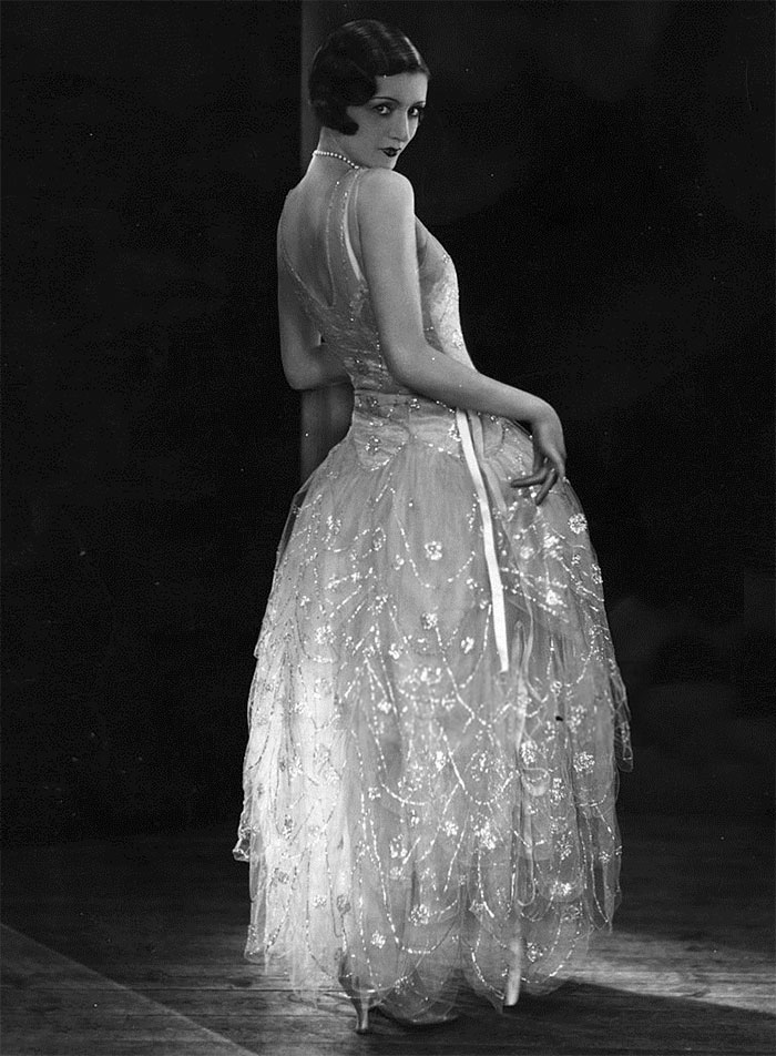 A Model Wearing A Norman Hartnell Evening Gown, 1929