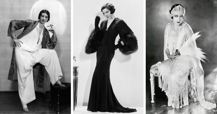 1920s women's evening fashion