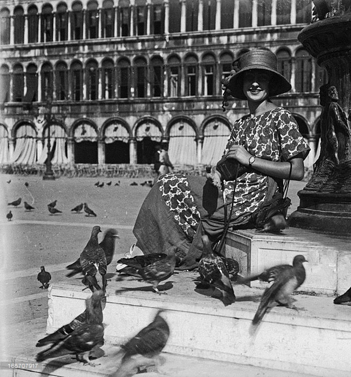 Young Woman In Piazza San Marco, 1922