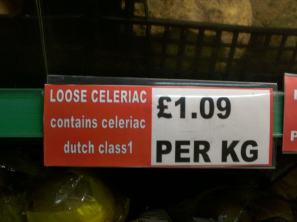 Celeriac Warning