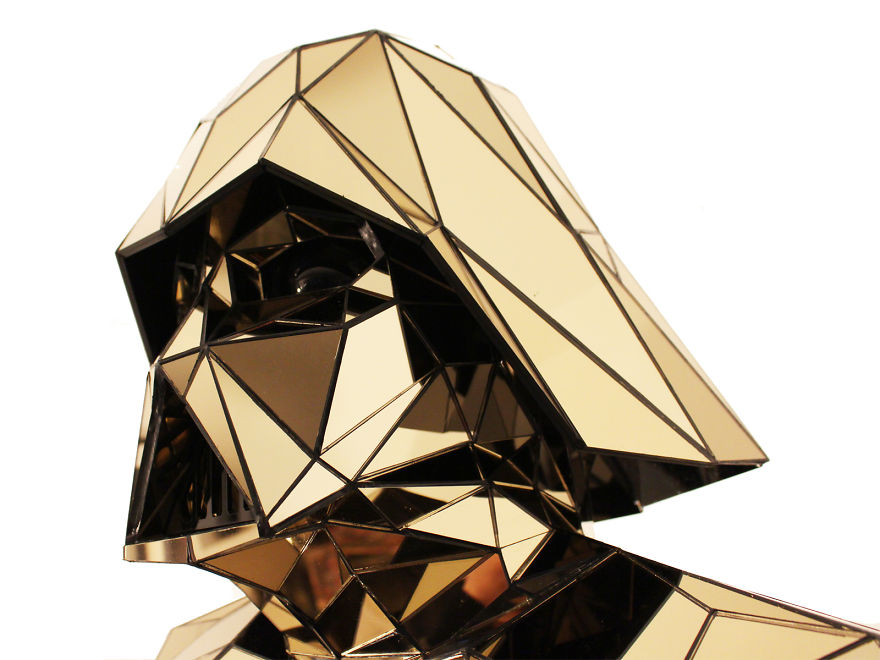 I Made A Golden Plated Geometric Sculpture Of Darth Vader