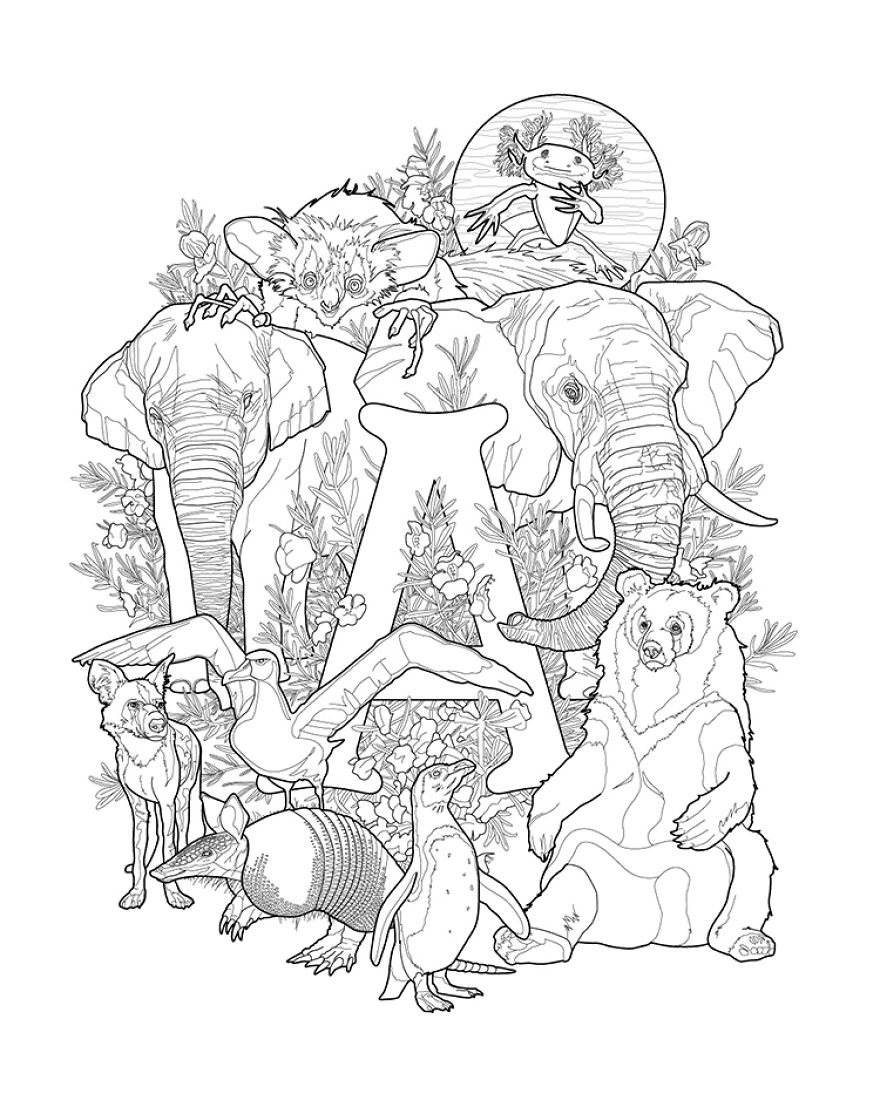 I Will Draw 124 Endangered Animals For My Coloring Book: E Is For Endangered.