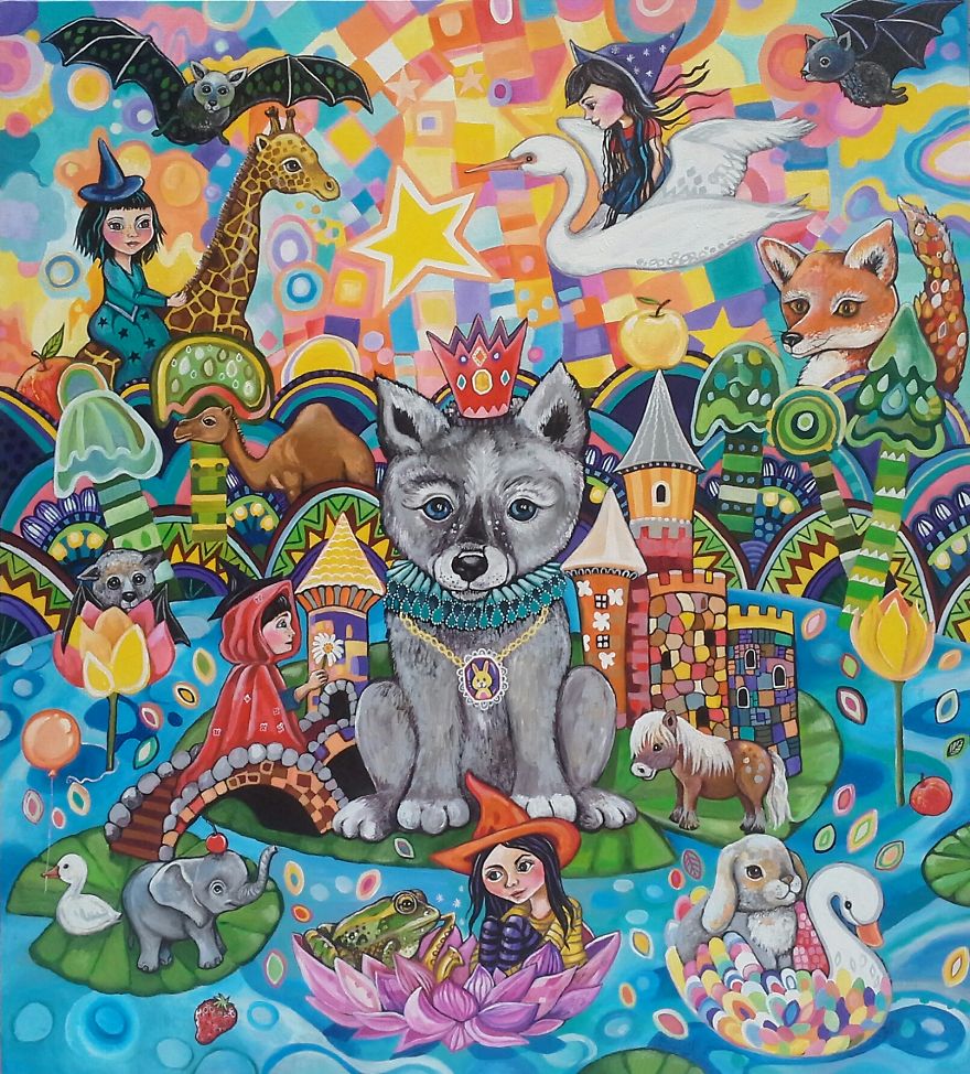 I Paint Vibrant Stories Where All Animals Are Equal And Cared For