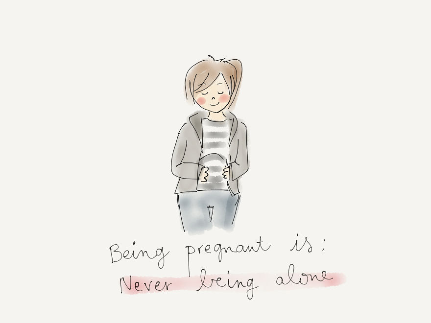 Graphic Designer Makes Daily Illustrations About Her Pregnancy