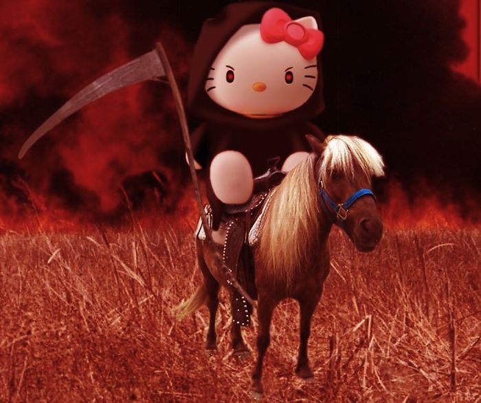 Hello Kitty Going To Work At Her Secret Job