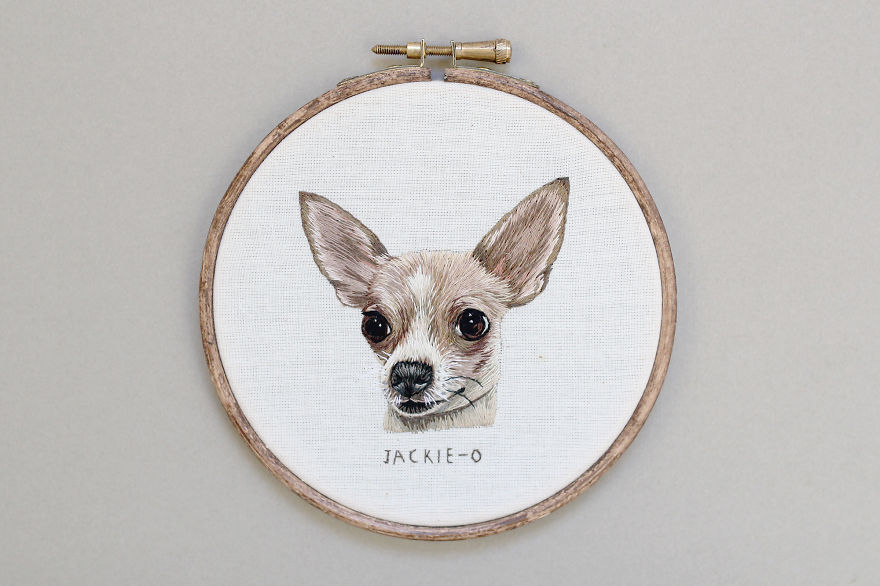 I Transform Pets Into Hand-Embroidered Portraits