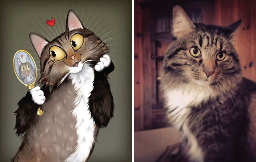 I Draw Pet Portraits Inspired By How Their Owners Describe Them