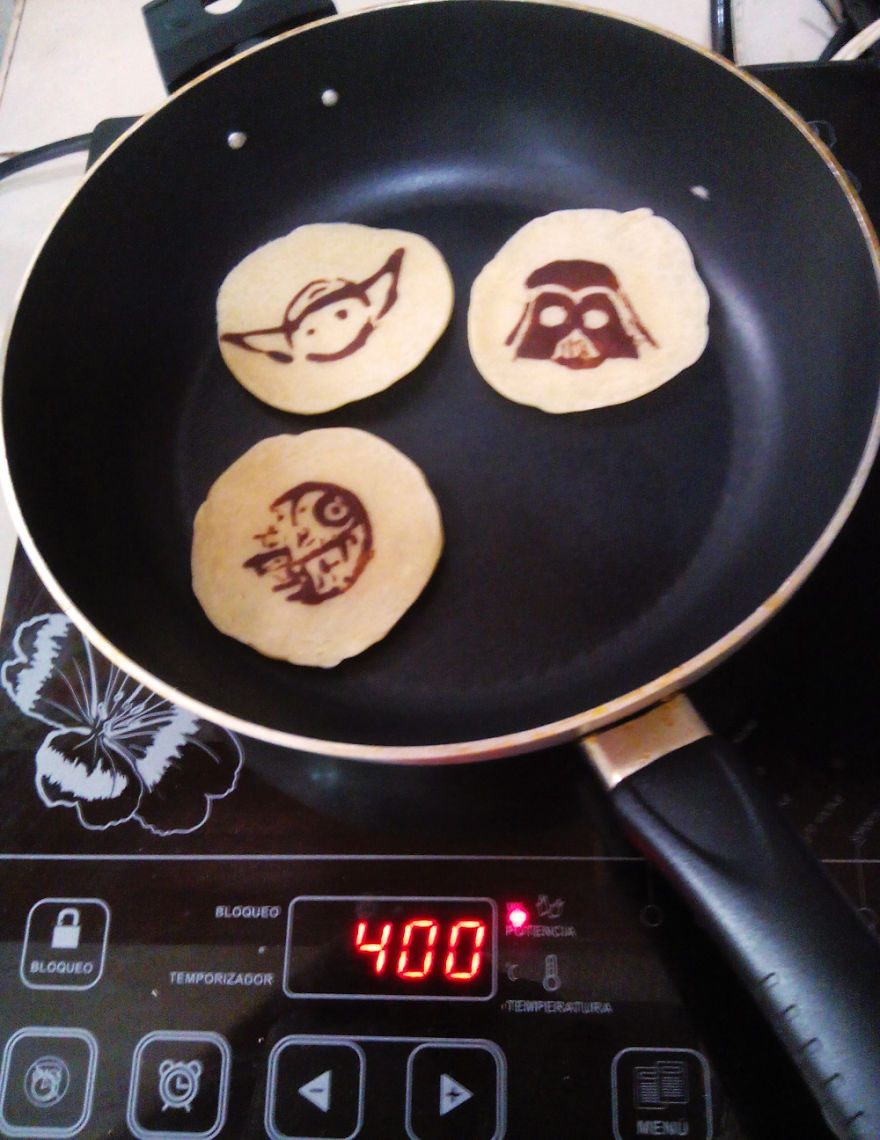 We Made Star War Pancakes To Celebrate Our 6 Months Anniversary