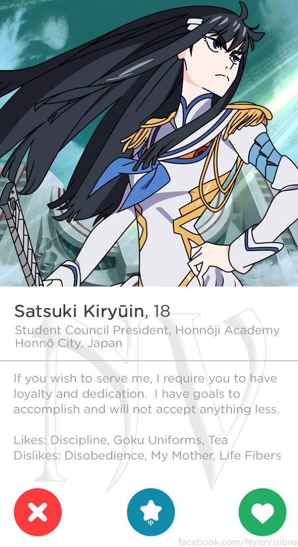 Anime Characters Were On Tinder
