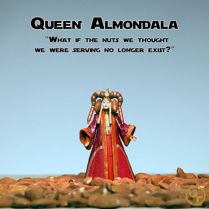 Queen Amidala +almonds = Queen Almondala
