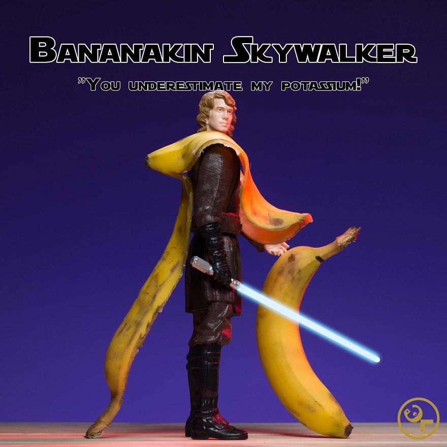 Anakin Skywalker +bananas = Bananakin Skywalker