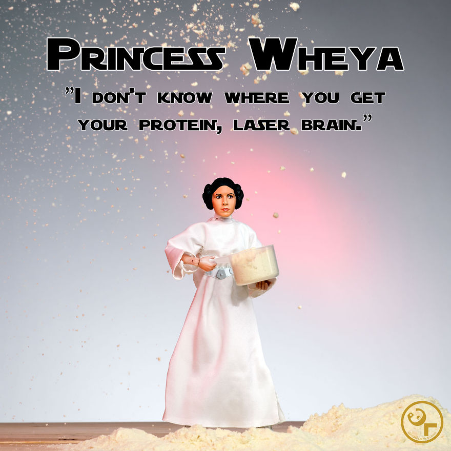 Princess Leia + Whey Protein = Princess Wheya