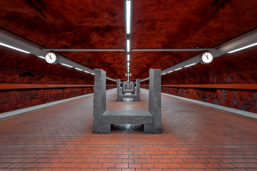 I Explored The Depths Of Stockholm To Capture Some Of The Coolest Metro Stations In The World