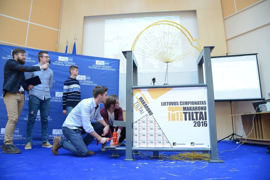 Using Only Pasta And Glue, Students Build Bridges Capable Of Carrying At Least 251kg