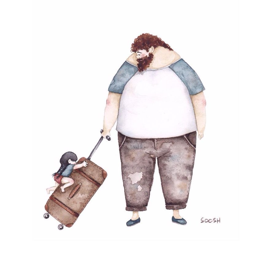 Heartwarming Illustrations About The Love Between Dads And Their Little Girls