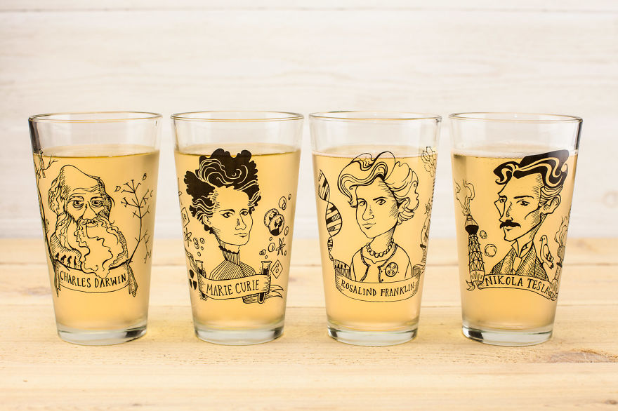 We Made 7 Pint Glasses To Celebrate Great Women And Men Of Science