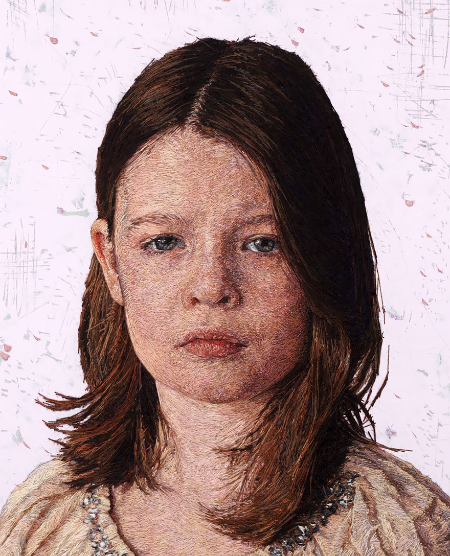 Embroidered Portraits By Cayce Zavaglia