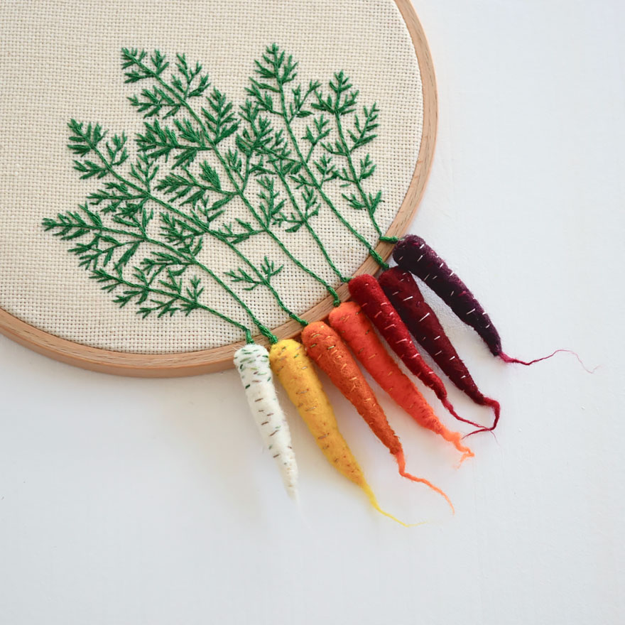 Embroidered Vegetables By Veselka Bulkan