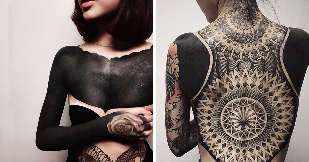 Modern Markings 42 Bold Black  White Tattoo Designs  WebUrbanist