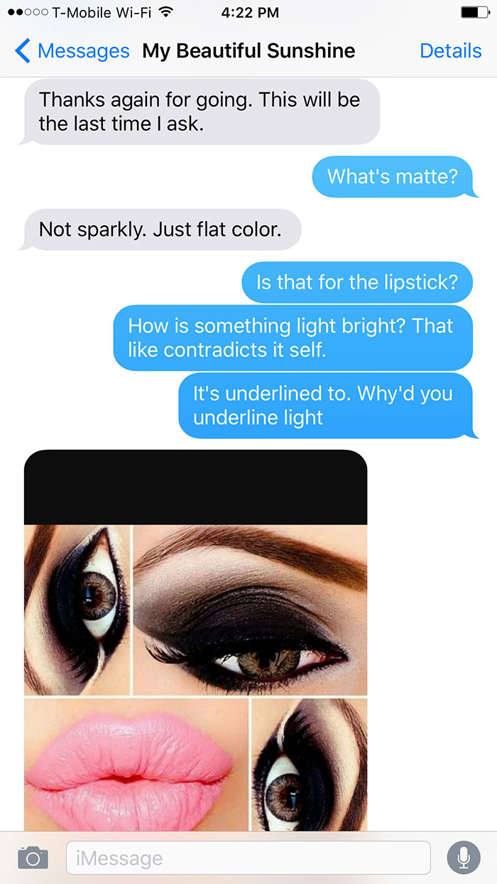 Girl Asks Boyfriend To Makeup