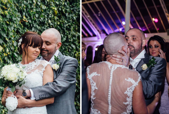 Bride Shaves Her Head At Her Wedding To Support Her Terminally Ill Groom