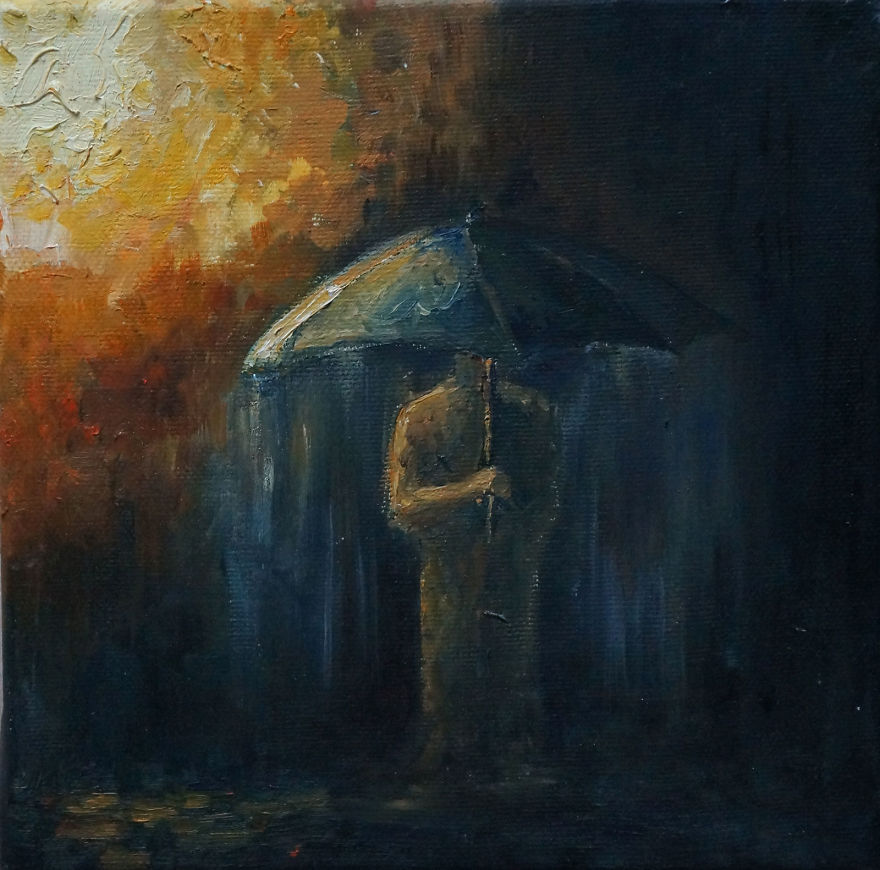 Artist Shows The Other Side Of Rain In His Oil Paintings
