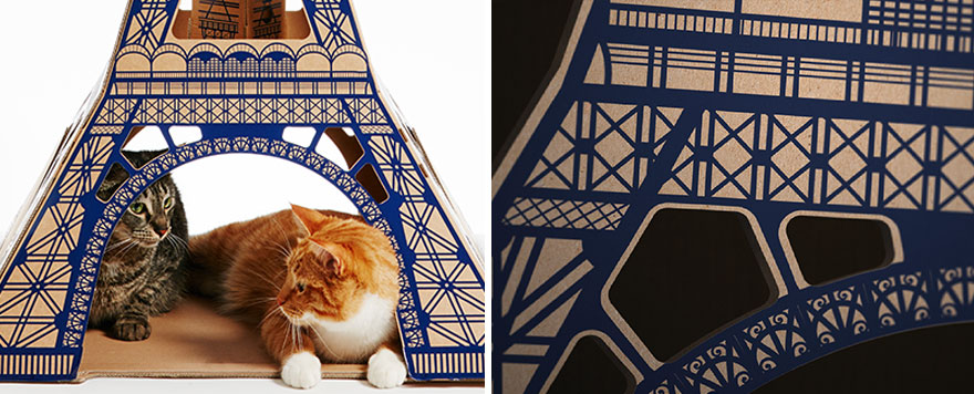 7 Cardboard Cat Houses Inspired By Famous Architectural Landmarks