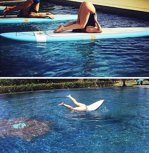 Lady Gaga And I Progressing Nicely At Paddle Board Yoga
