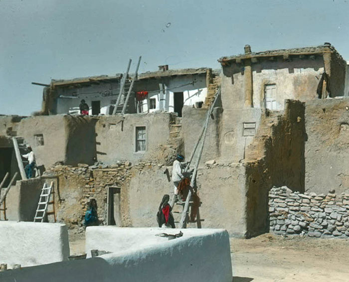 Acoma Pueblo. New Mexico. Early 1900s. Photo By Chicago Transparency Company