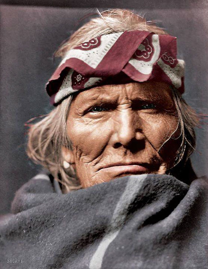 Si Wa Wata Wa. A Zuni Elder. New Mexico. 1903. Photo By Edward S. Curtis