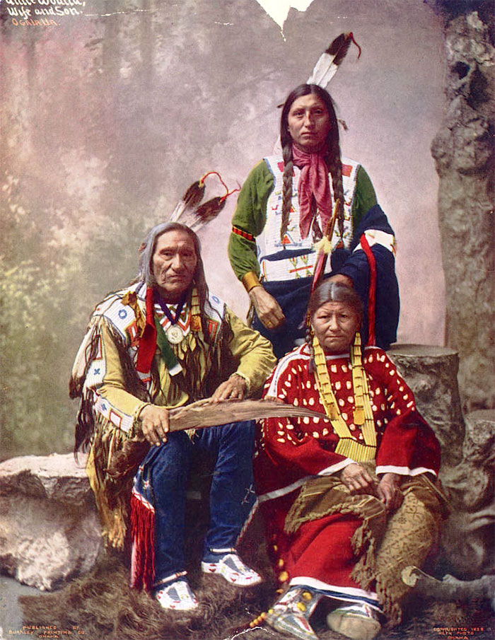 Chief Little Wound And Family. Oglala Lakota. 1899. Photo By Heyn Photo