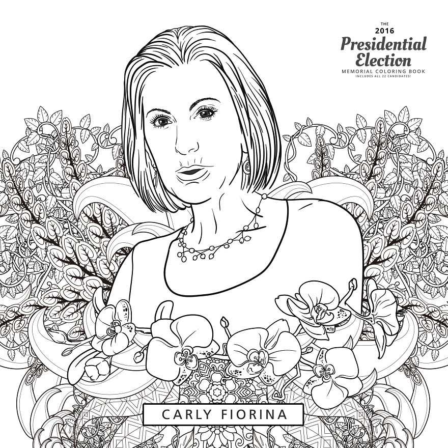 I Turned The 2016 Presidential Candidates Into Adult Coloring Book Pages