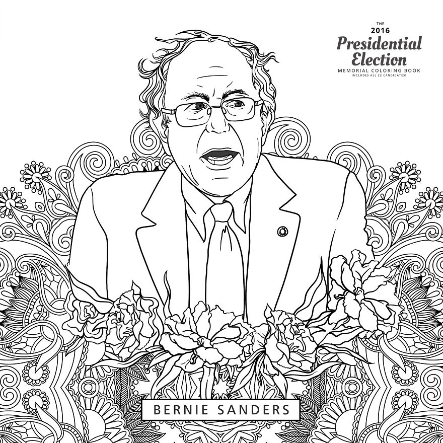 I Turned The 2016 Presidential Candidates Into Adult Coloring Book Pages