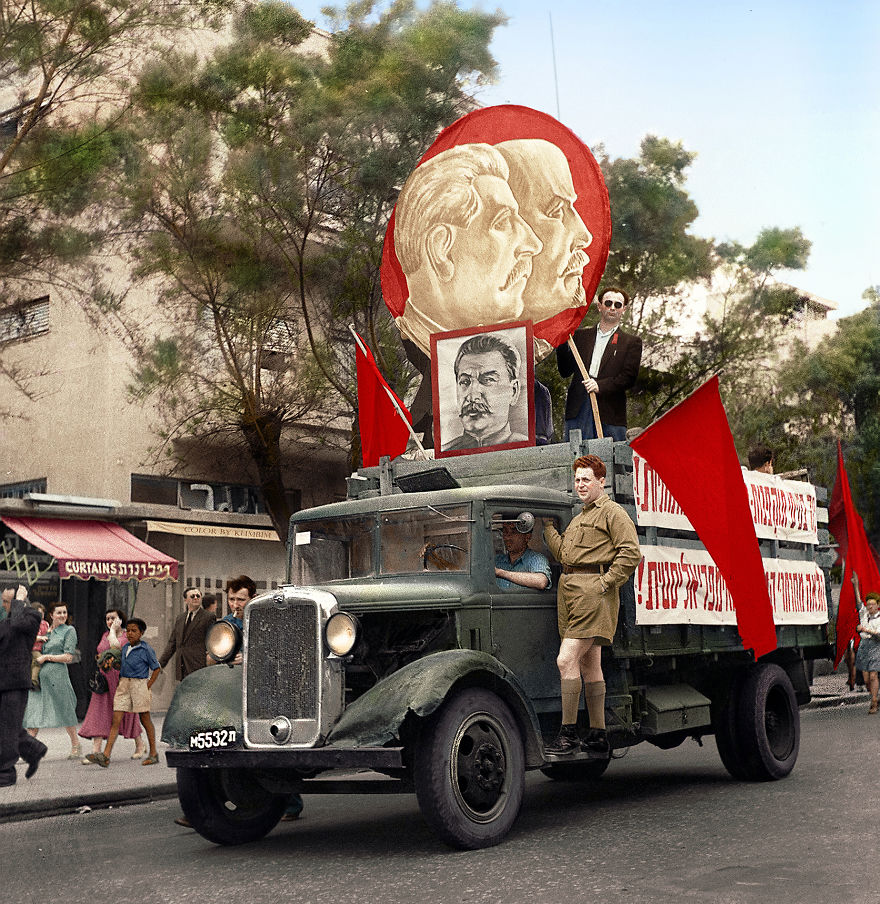 Soviet Car In The May Day Parade In Tel Aviv, 1947