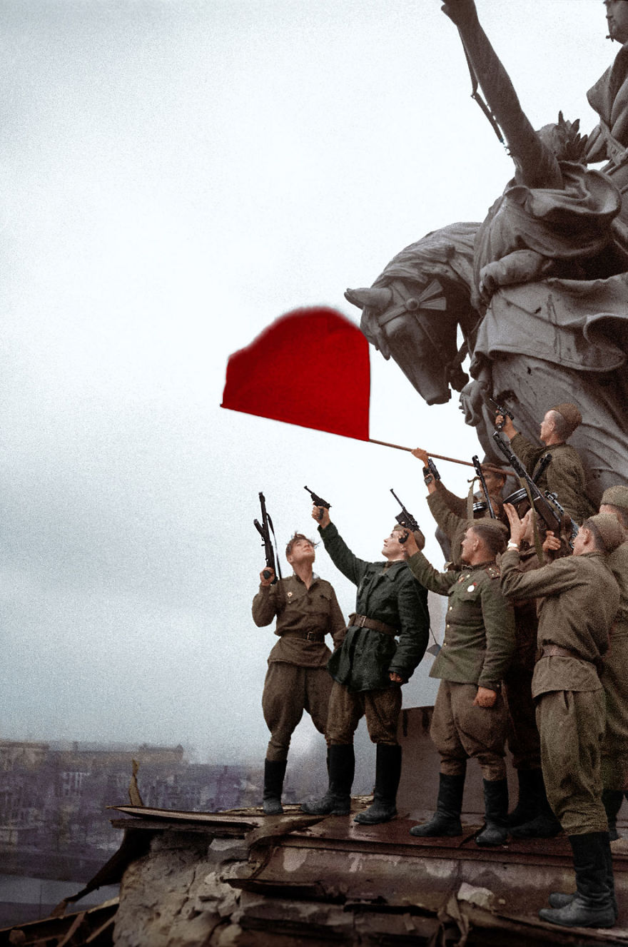 Russian Soldiers In Berlin 1945