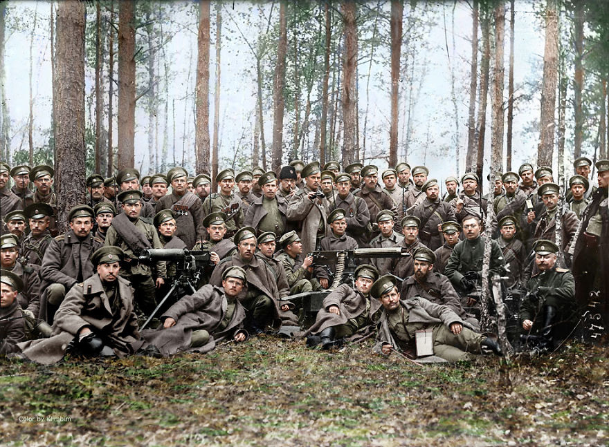 Russian Soldiers Pose Before The Attack, 1916