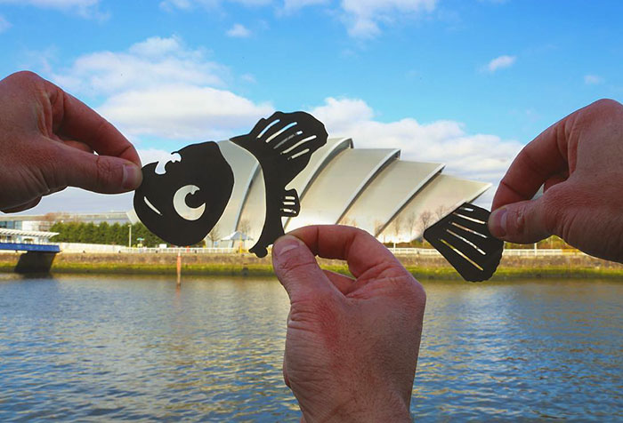 Artist Transforms Famous Landmarks Into Disney Scenes Using Only Paper