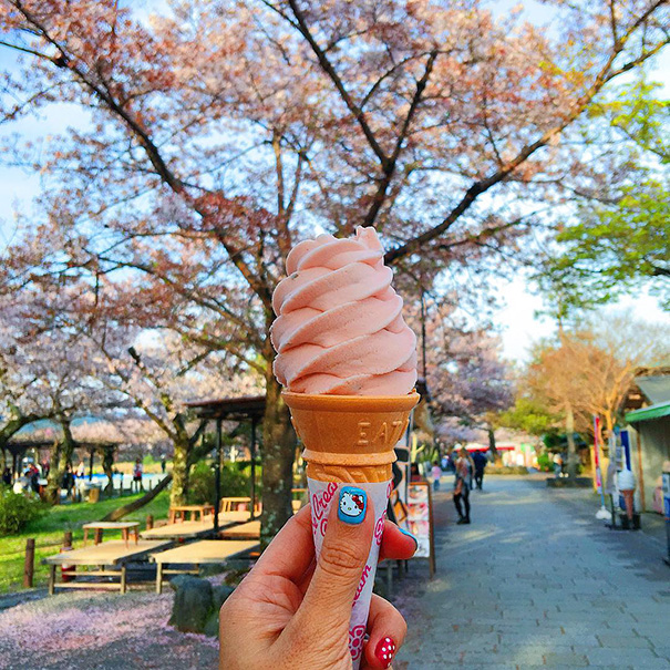 Sakura-flavored Ice Cream, Japan