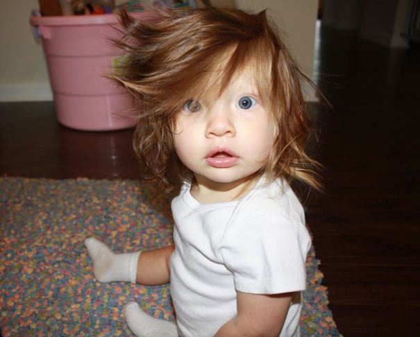 Just A Picture Of My 10 Month Old Baby With Her Normal Crazy Hair